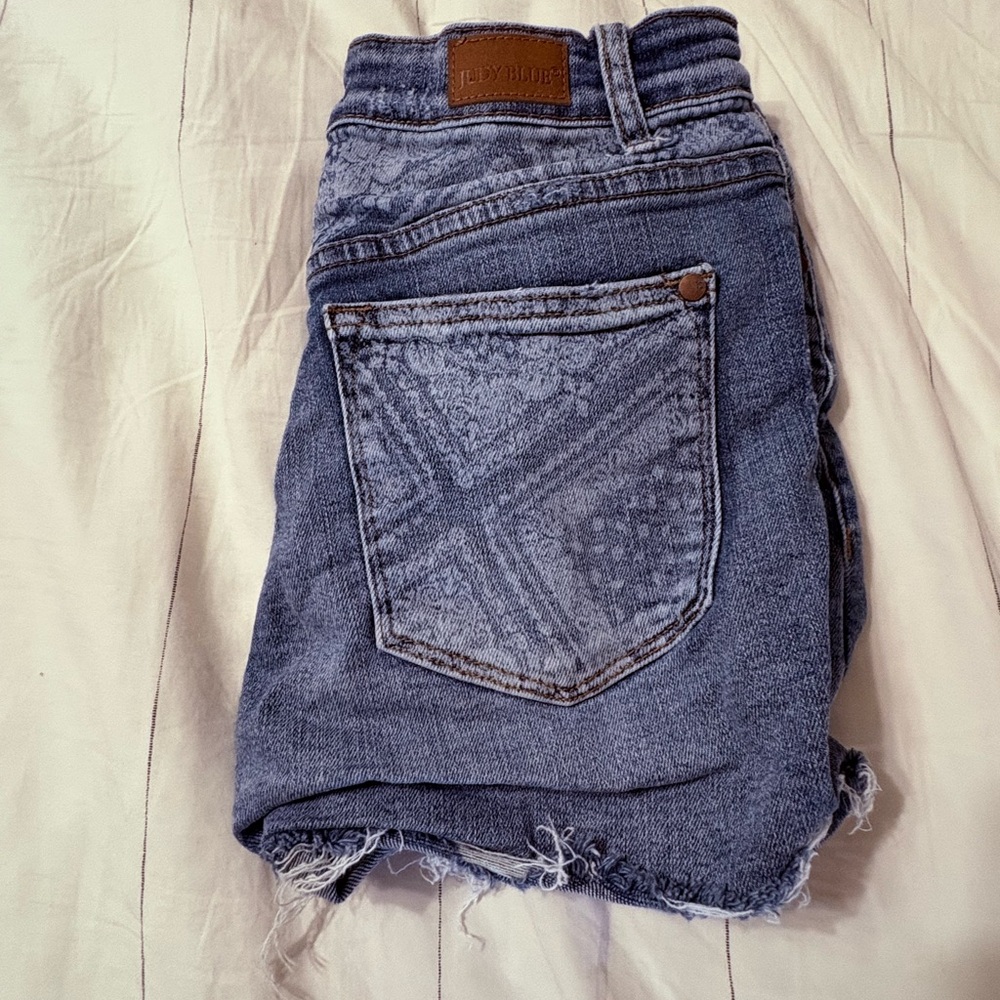 Jude Blue Handkerchief Print Denim Shorts